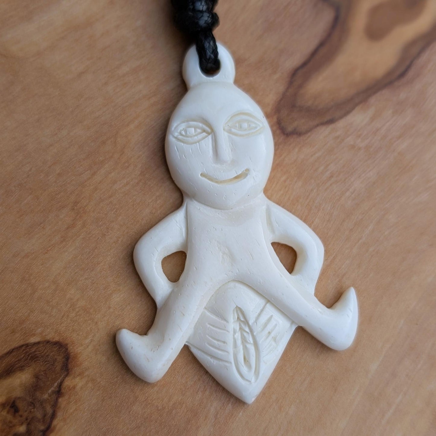Sheela na Gig Pendant, Hand-Carved in Bone or Horn