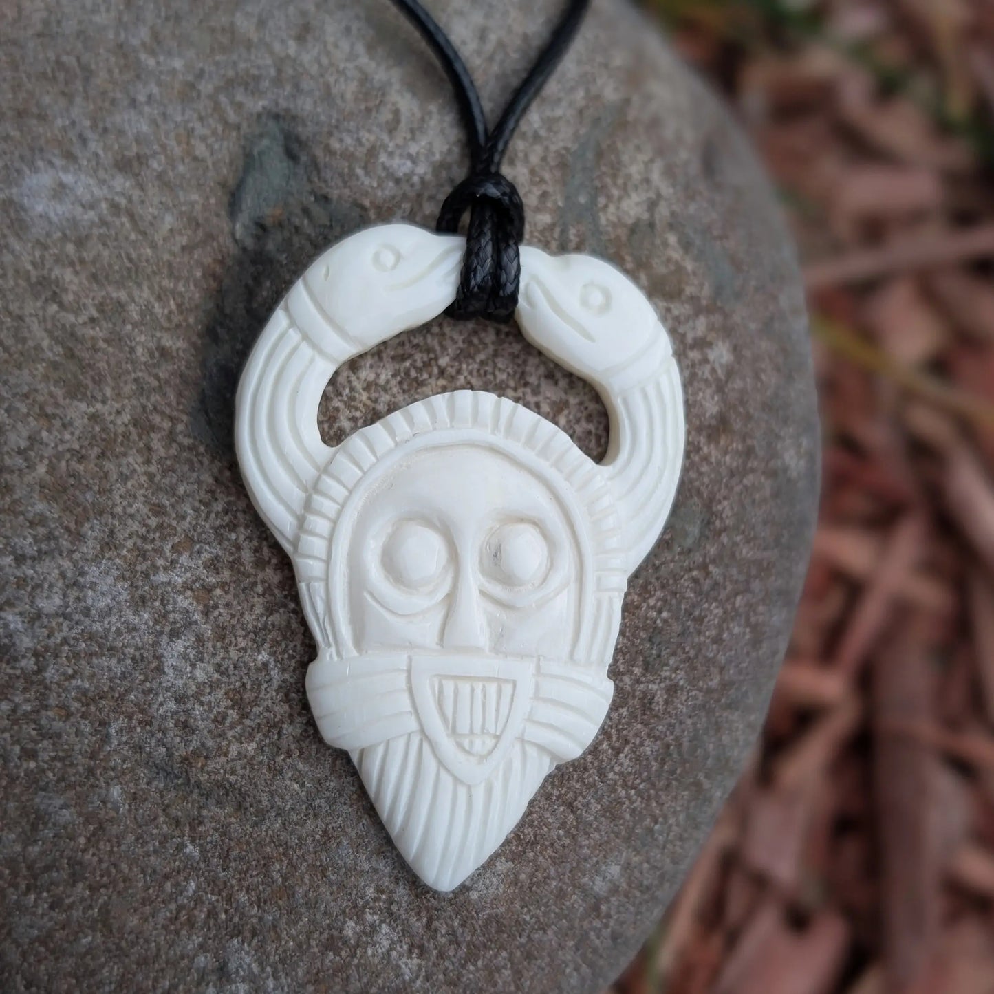 Odin in ritual helmet with ravens - pendant with historical Allfather depiction