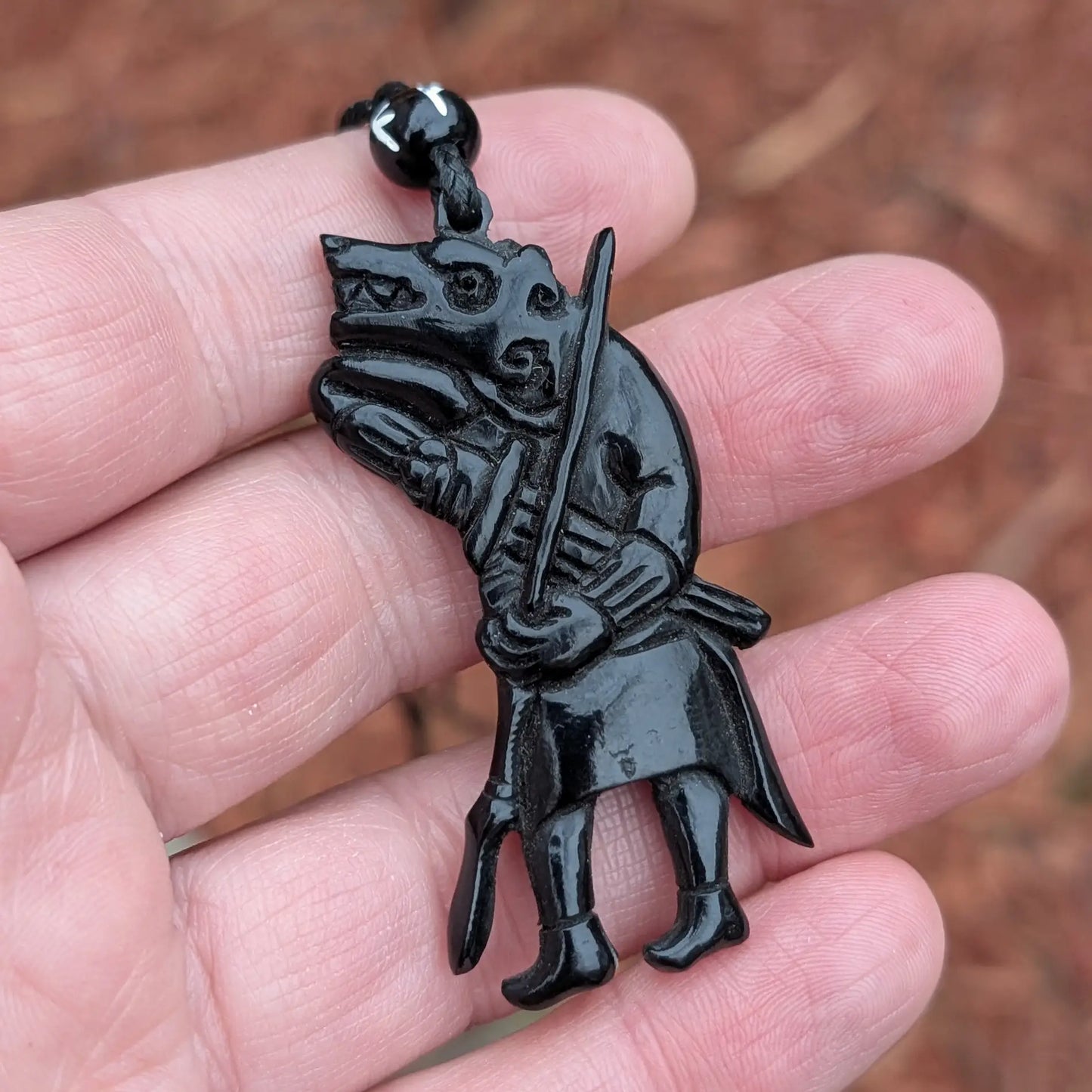 Vendel Period Ulfhethinn / Wolf Warrior Pendant – Bone or Horn Amulet