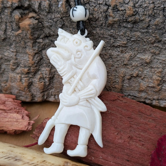 Vendel Period Ulfhethinn / Wolf Warrior Pendant – Bone or Horn Amulet