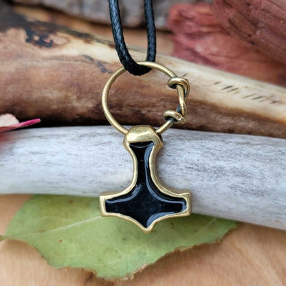 Mjolnir brass with hot enamel