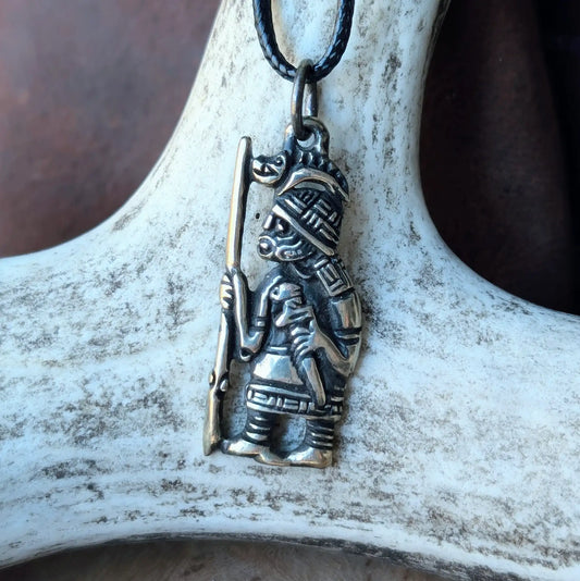 Viking Wild Boar Warrior Amulet – Brass or Pewter Pendant | Algiz-Rune Art