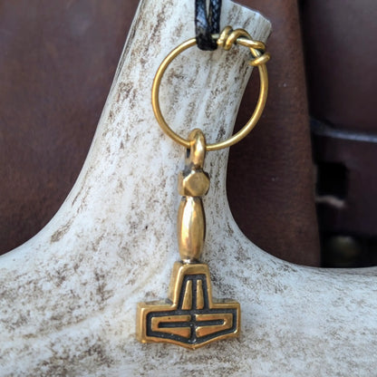 Viking Age Mjolnir Pendant – Birka Sweden Thor’s Hammer Replica in Brass or Pewter