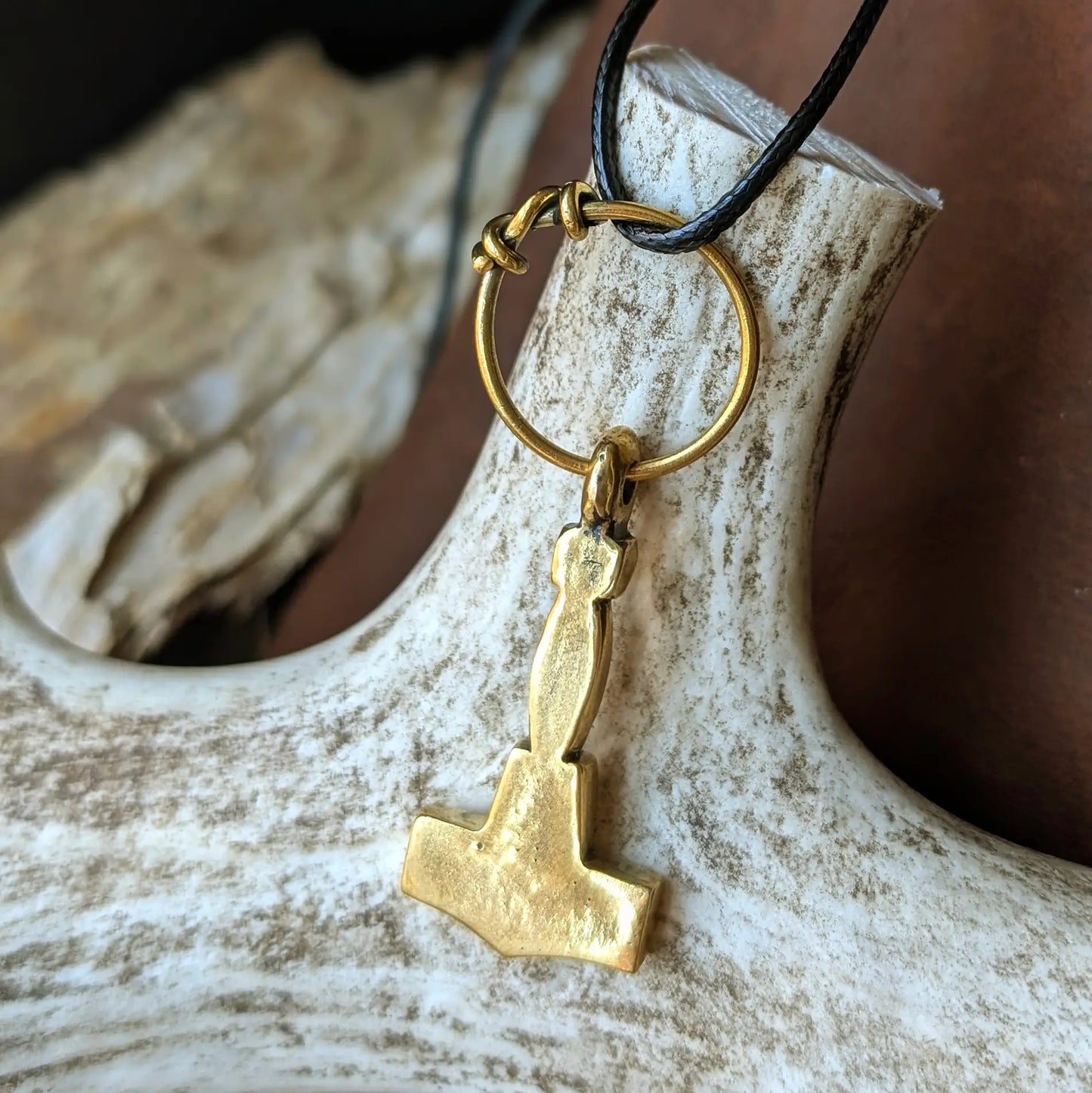 Viking Age Mjolnir Pendant – Birka Sweden Thor’s Hammer Replica in Brass or Pewter