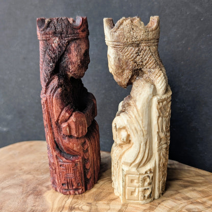 Lewis Chessmen King – Hand-Carved Moose Antler Replica