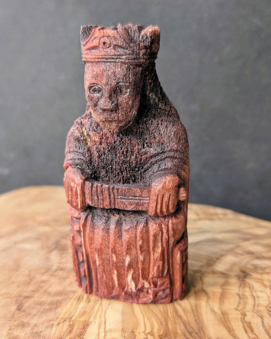 Lewis Chessmen King – Hand-Carved Moose Antler Replica