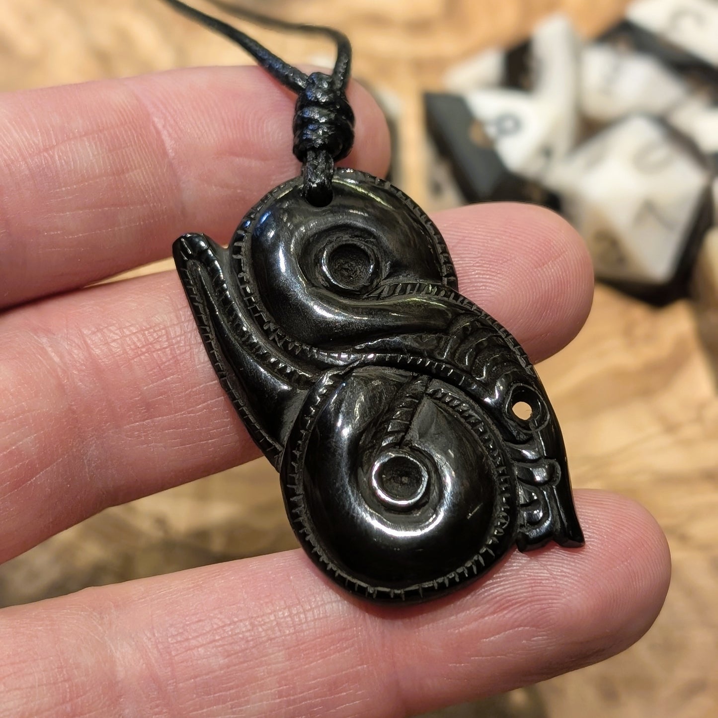 Jormungandr Serpent Pendant – Viking Age Inspired Amulet in Bone or Horn