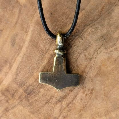 Minimalist Mjolnir Pendant – Handmade Viking Thor’s Hammer Necklace