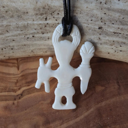 Odin Warrior Pendant – Uppland Inspired Bone Amulet, Vendel Period Design