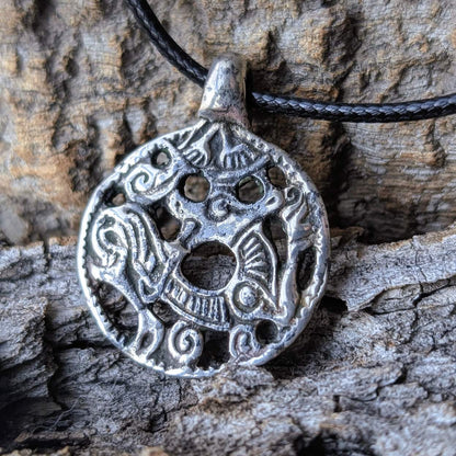 Viking Wild Beast Openwork Pendant – Cast Sterling Silver | Algiz-Rune Art