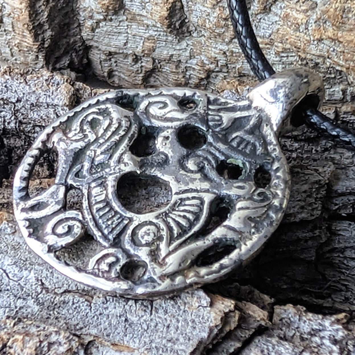 Viking Wild Beast Openwork Pendant – Cast Sterling Silver | Algiz-Rune Art