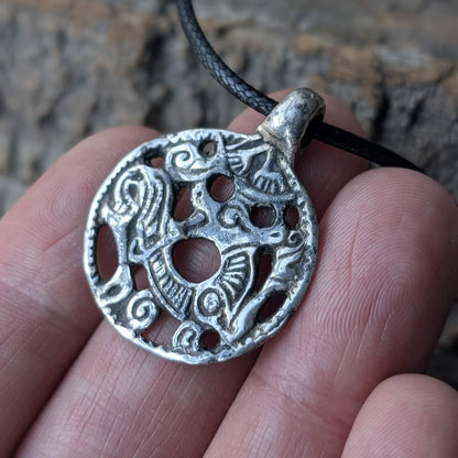 Viking Wild Beast Openwork Pendant – Cast Sterling Silver | Algiz-Rune Art