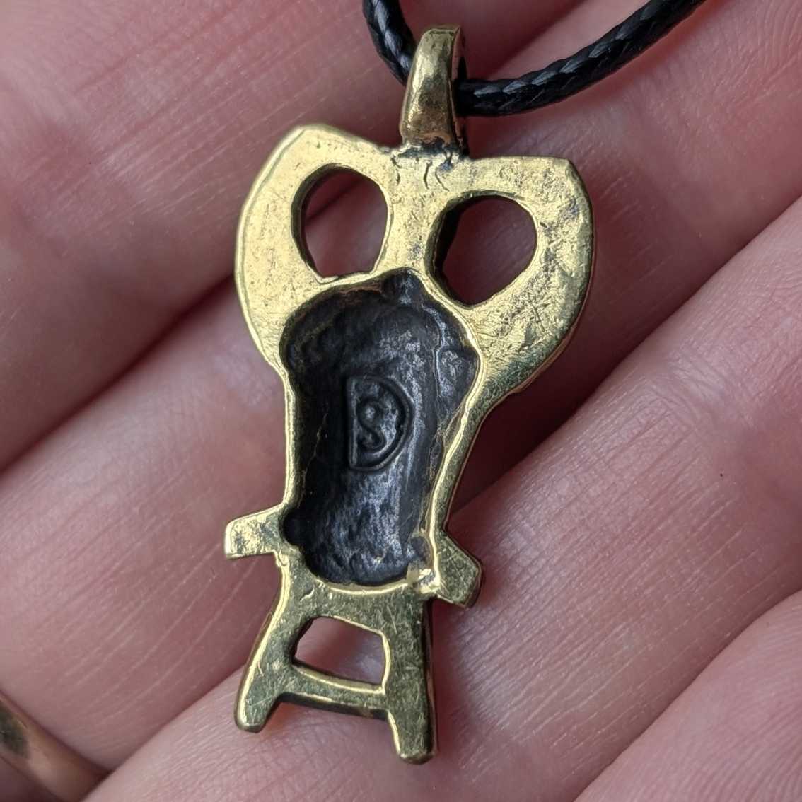 Odin from Ribe Pendant in Brass – Viking Amulet Reproduction