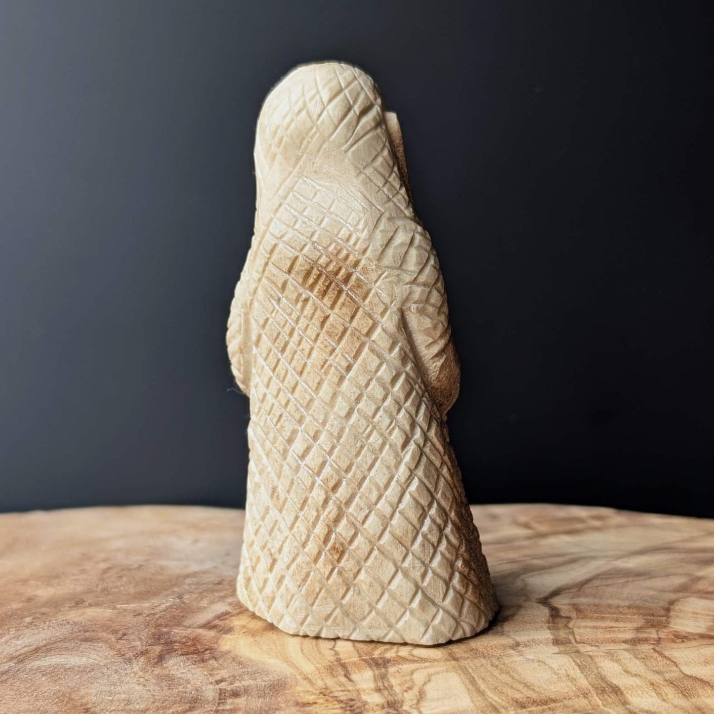 Lewis Chessmen Berserker Rook – Hand-Carved Moose Antler Chess Piece