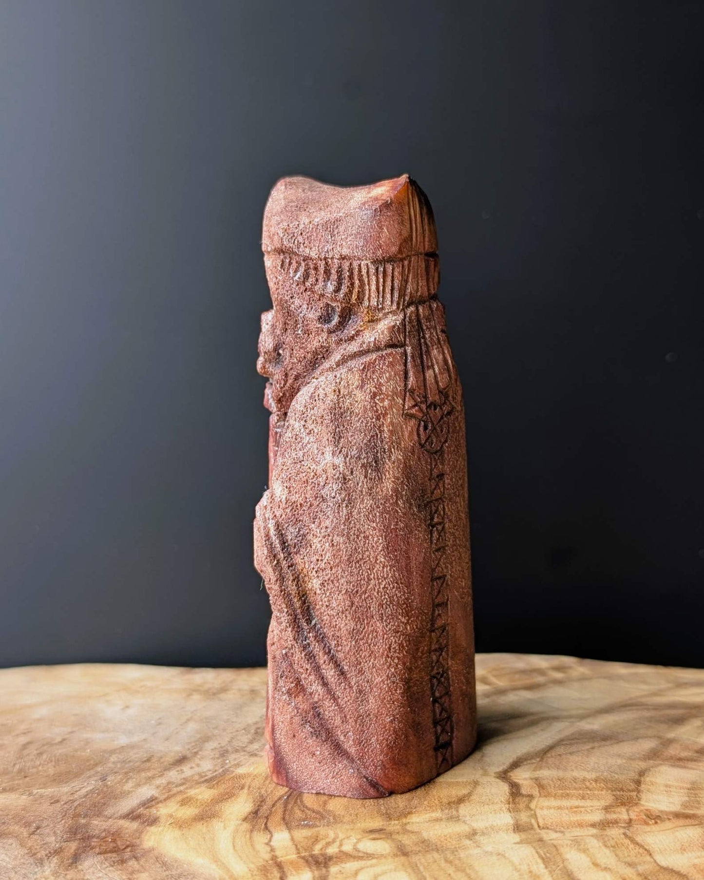 Lewis Chessmen Bishop – Moose Antler Hand-Carved Replica