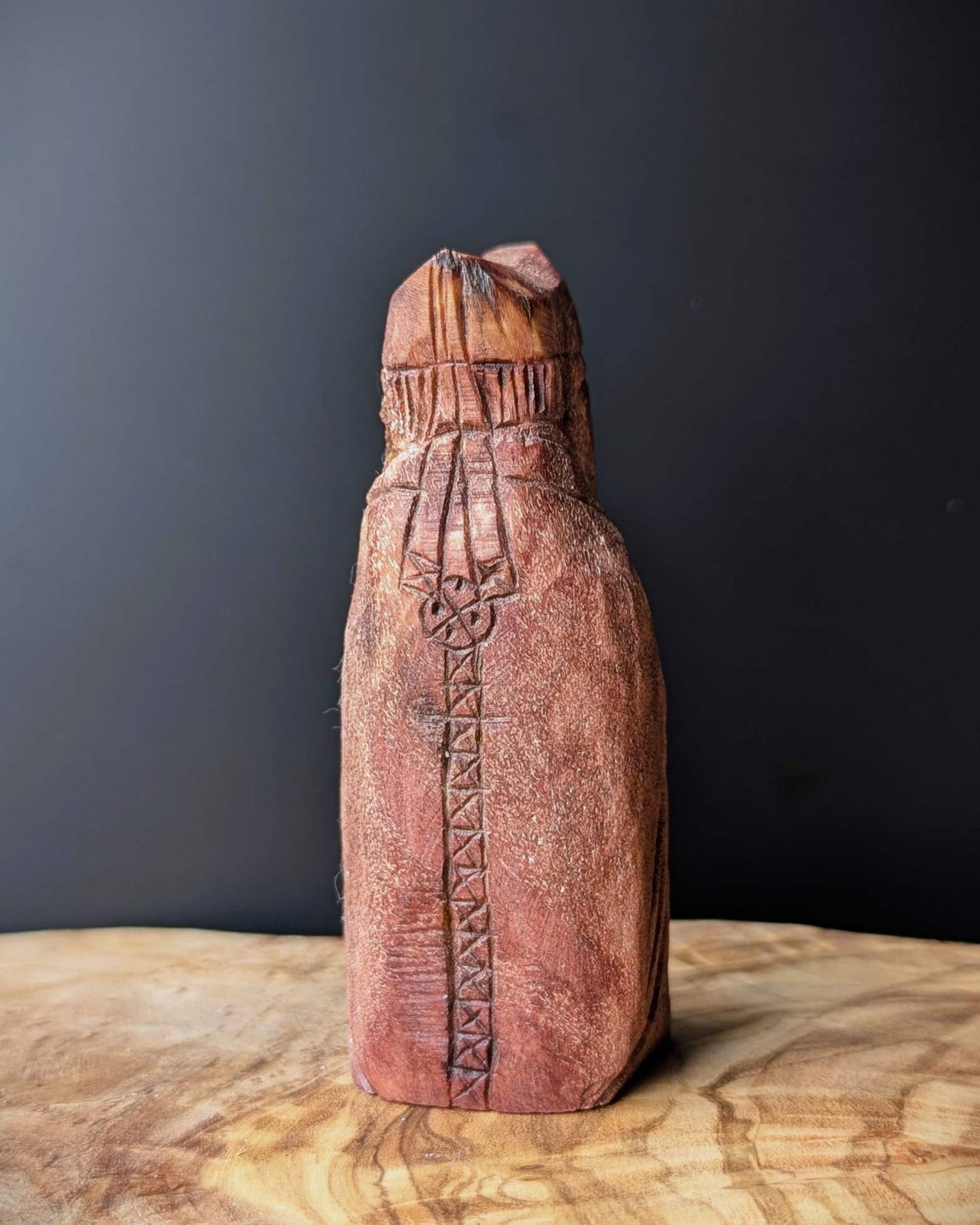 Lewis Chessmen Bishop – Moose Antler Hand-Carved Replica