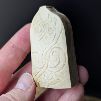 Lewis Chessmen Pawn – Moose Antler Hand-Carved Replica