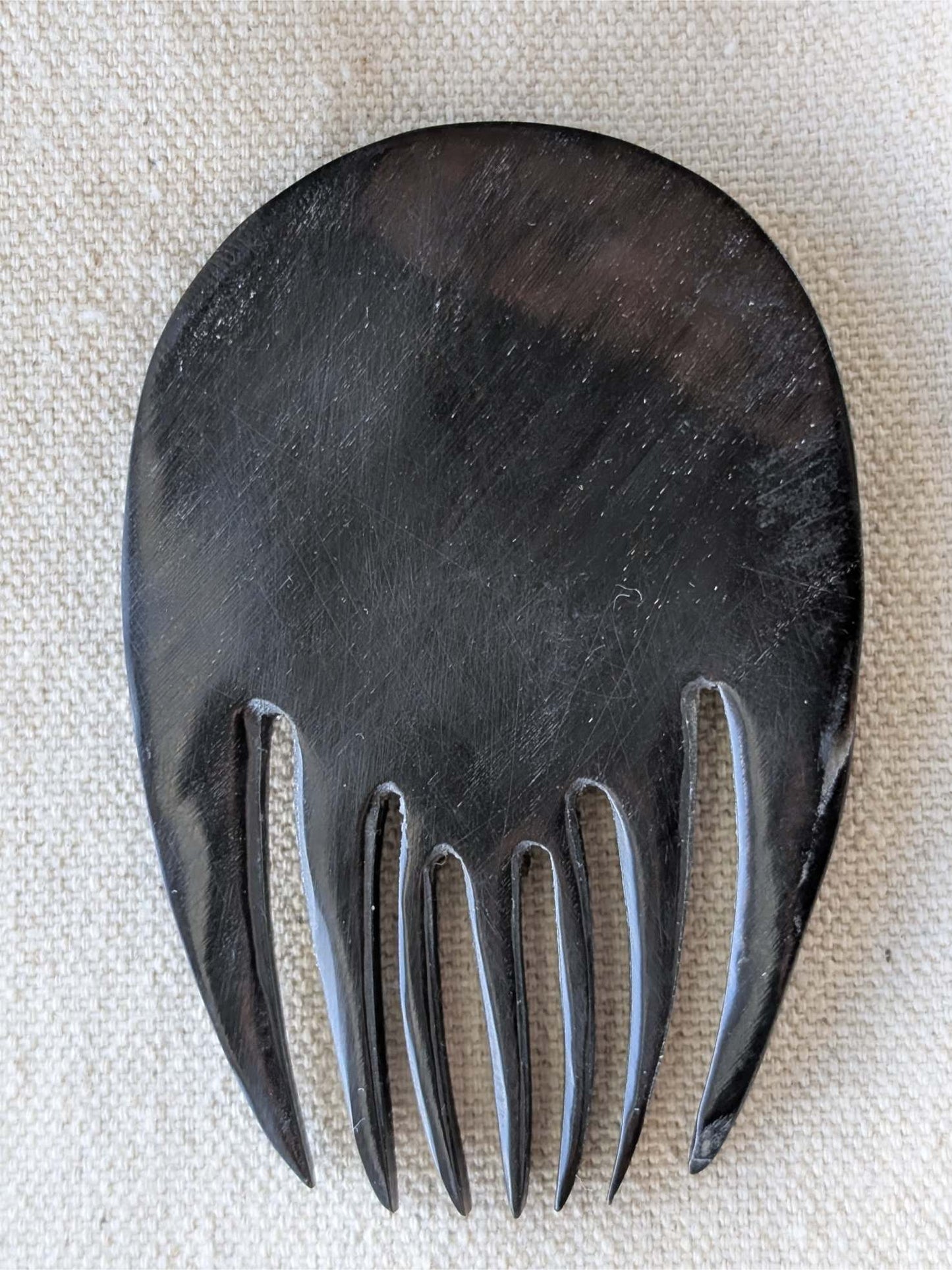 Buffalo Horn Beard Comb with Bear Paw Celtic Design | Algiz-Rune Art