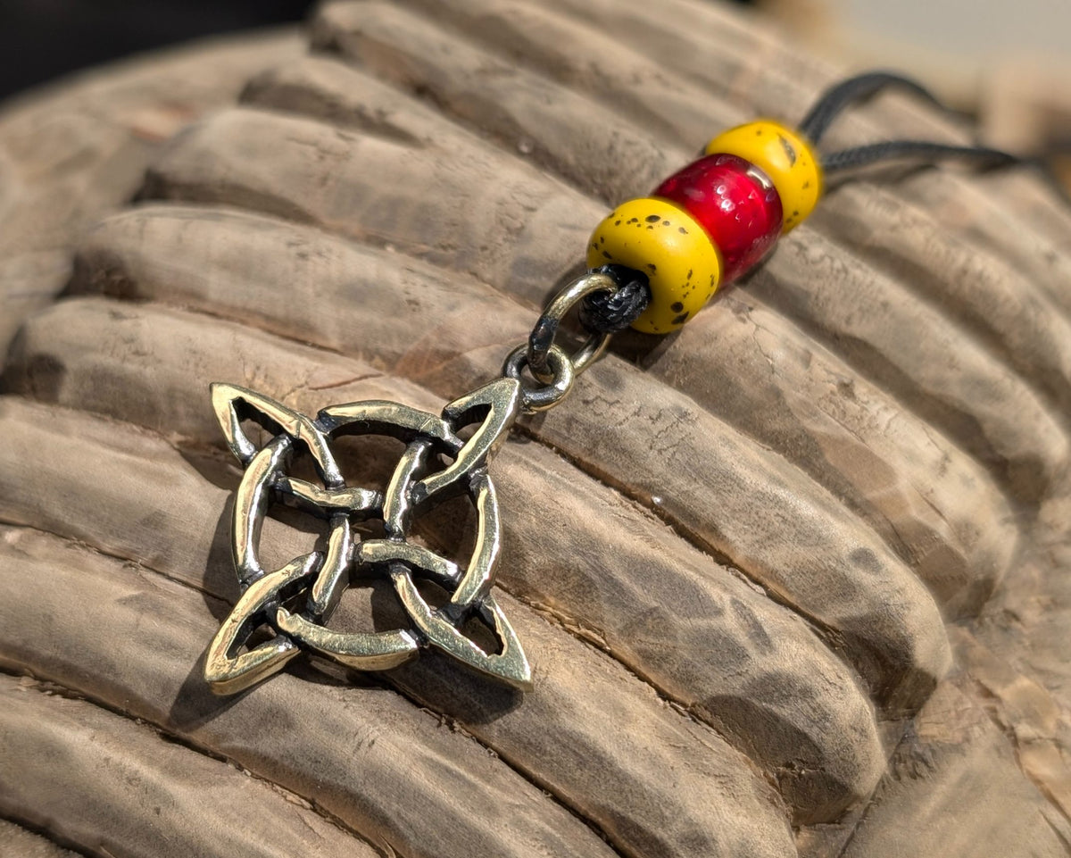 Witch's Knot Pendant – Handmade Brass Celtic Knot Necklace