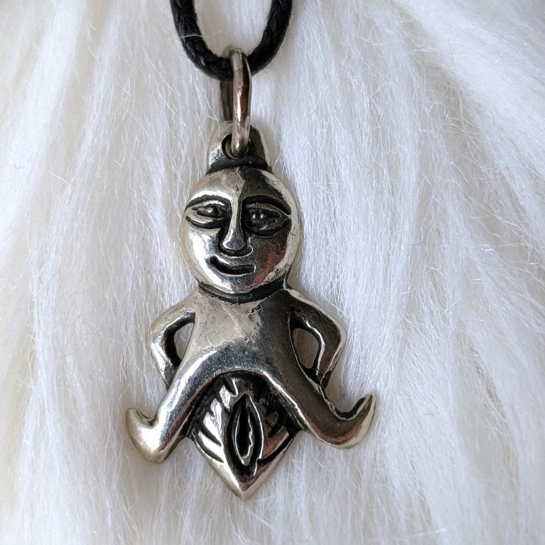 Sheela na Gig Pendant – Cast Metal (Pewter, Brass or Silver) | Algiz-Rune Art