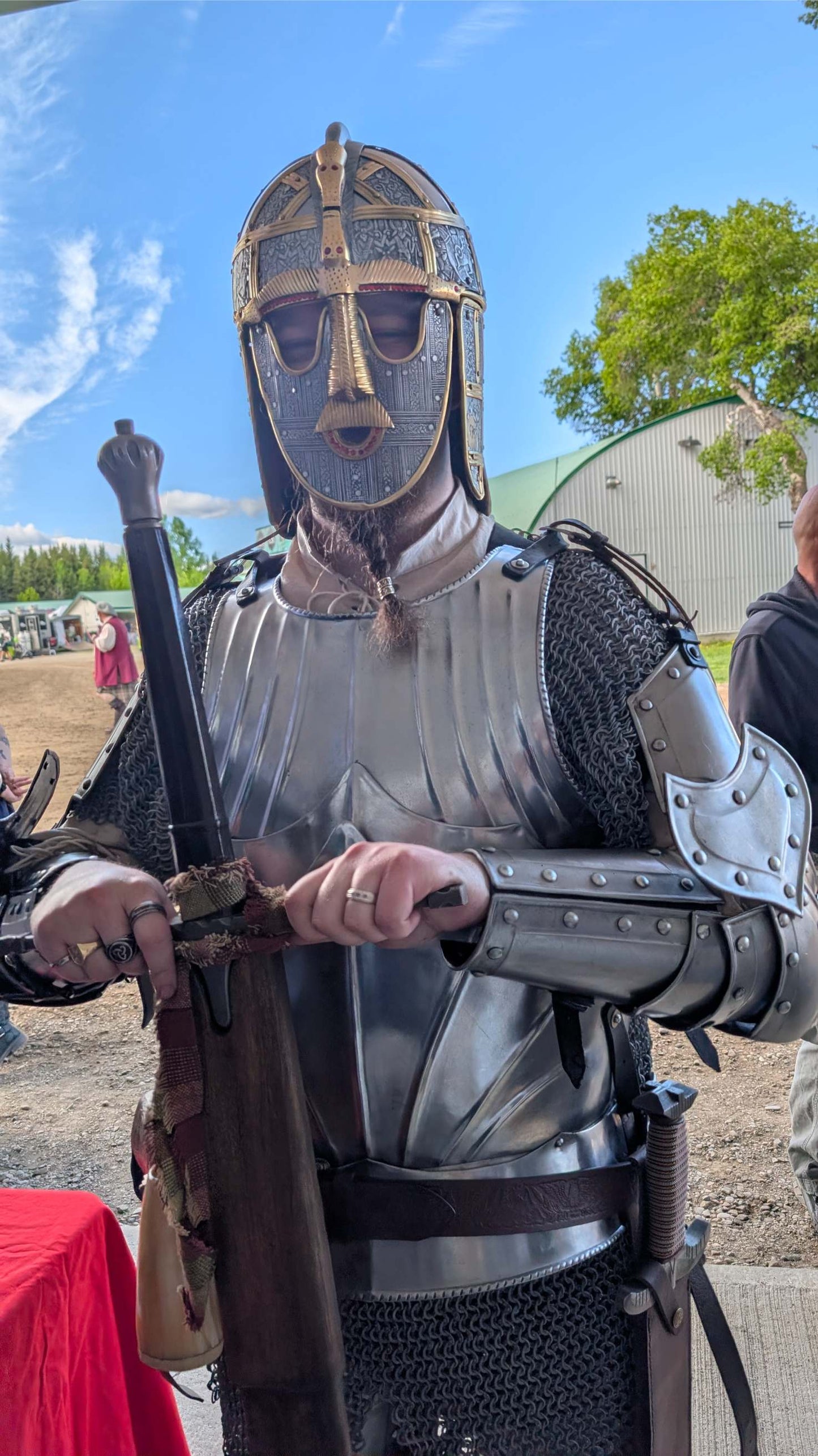 Sutton Hoo Deluxe Helmet Replica, 18 Gauge Steel