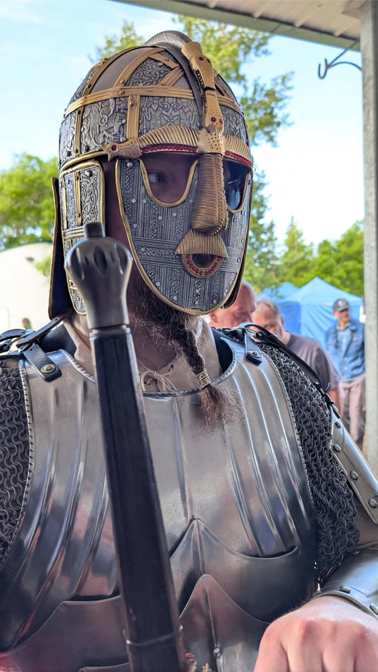 Sutton Hoo Deluxe Helmet Replica, 18 Gauge Steel