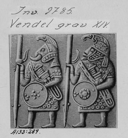 Vendel Period Warrior Pendant with Raven Helmet – Hand-Carved Horn or Bone Amulet