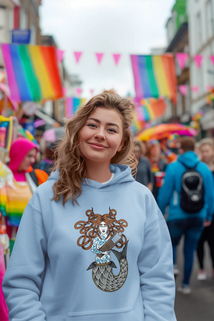 Wavesinger Celtic Mermaid Unisex Hoodie – Myth, Strength & Song | LostRavn Collection