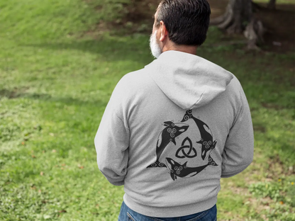 Orca Celtic Knot Back Print Hoodie – Unisex