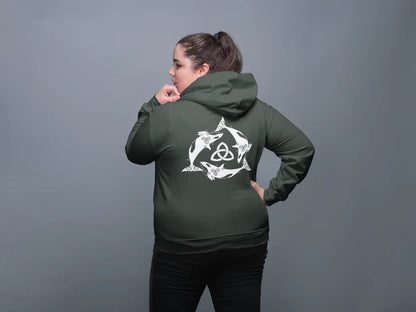 Unisex Hoodie – Orca Celtic Knot Back Print