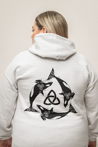 Orca Celtic Knot Back Print Hoodie – Unisex