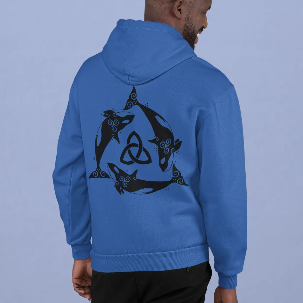 Orca Celtic Knot Back Print Hoodie – Unisex