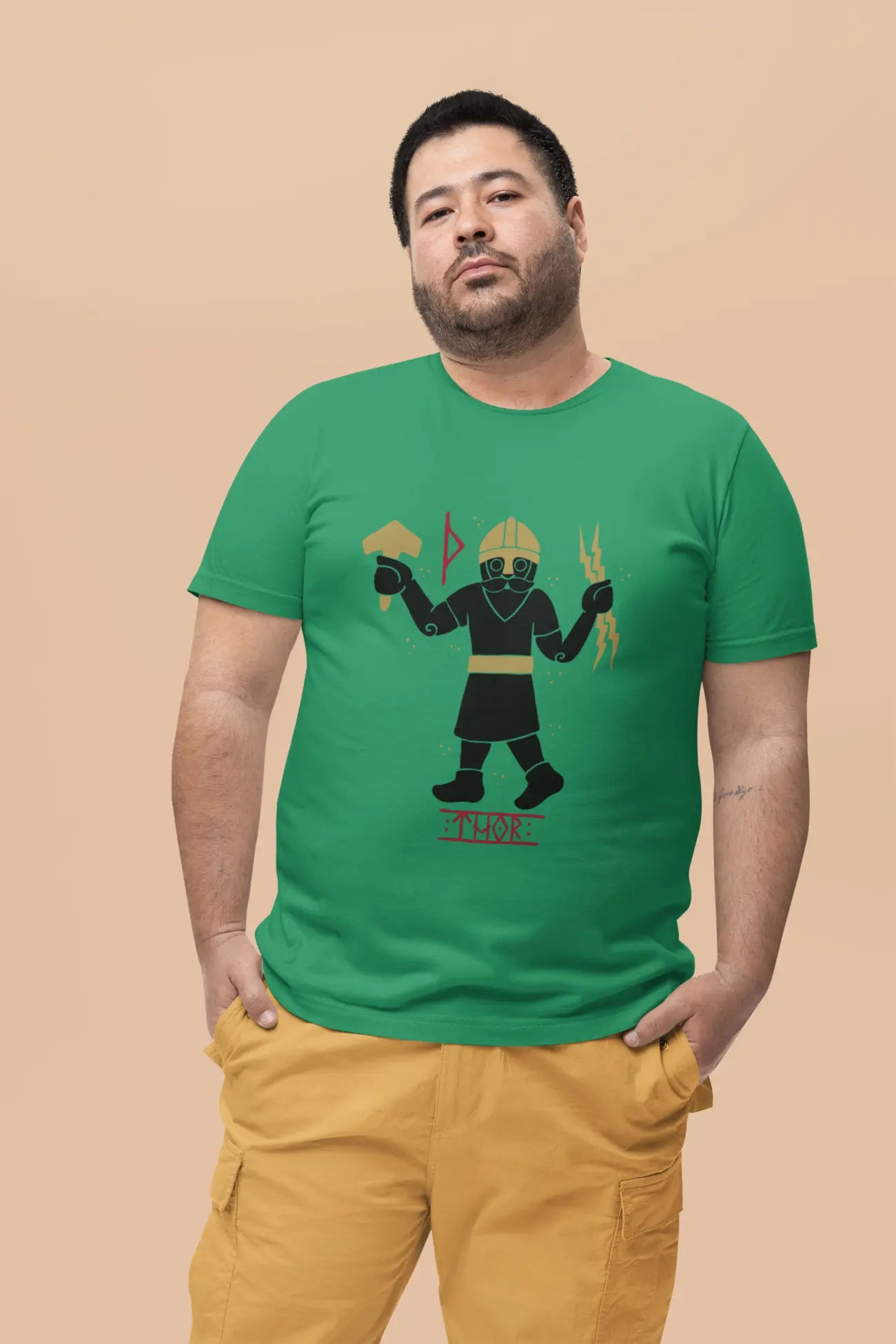 Thor Stormforged Viking T-Shirt – Norse Mythology & Mjolnir Symbol