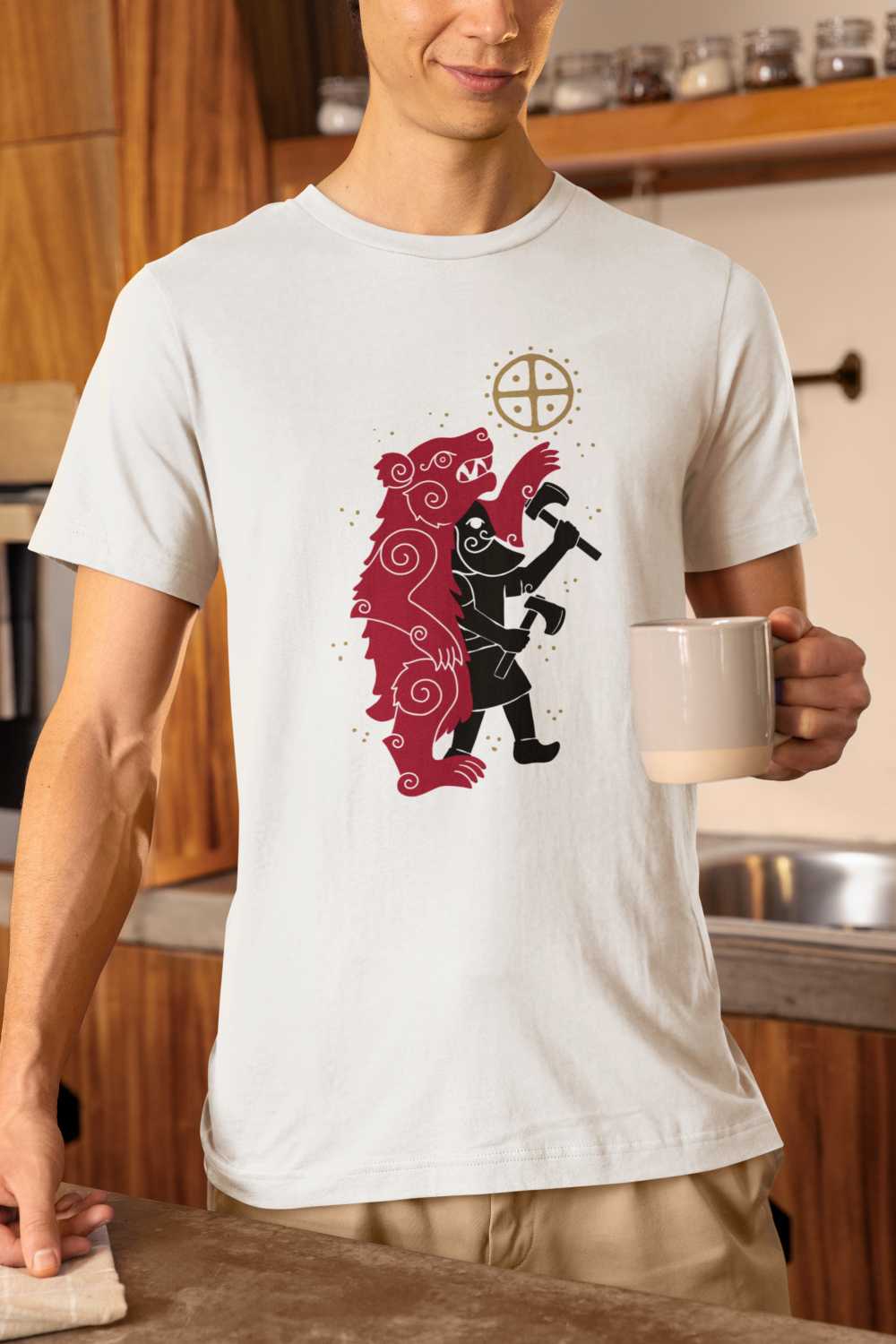 Bear Skin Berserker Unisex T-Shirt – Viking Warrior Spirit | LostRavn