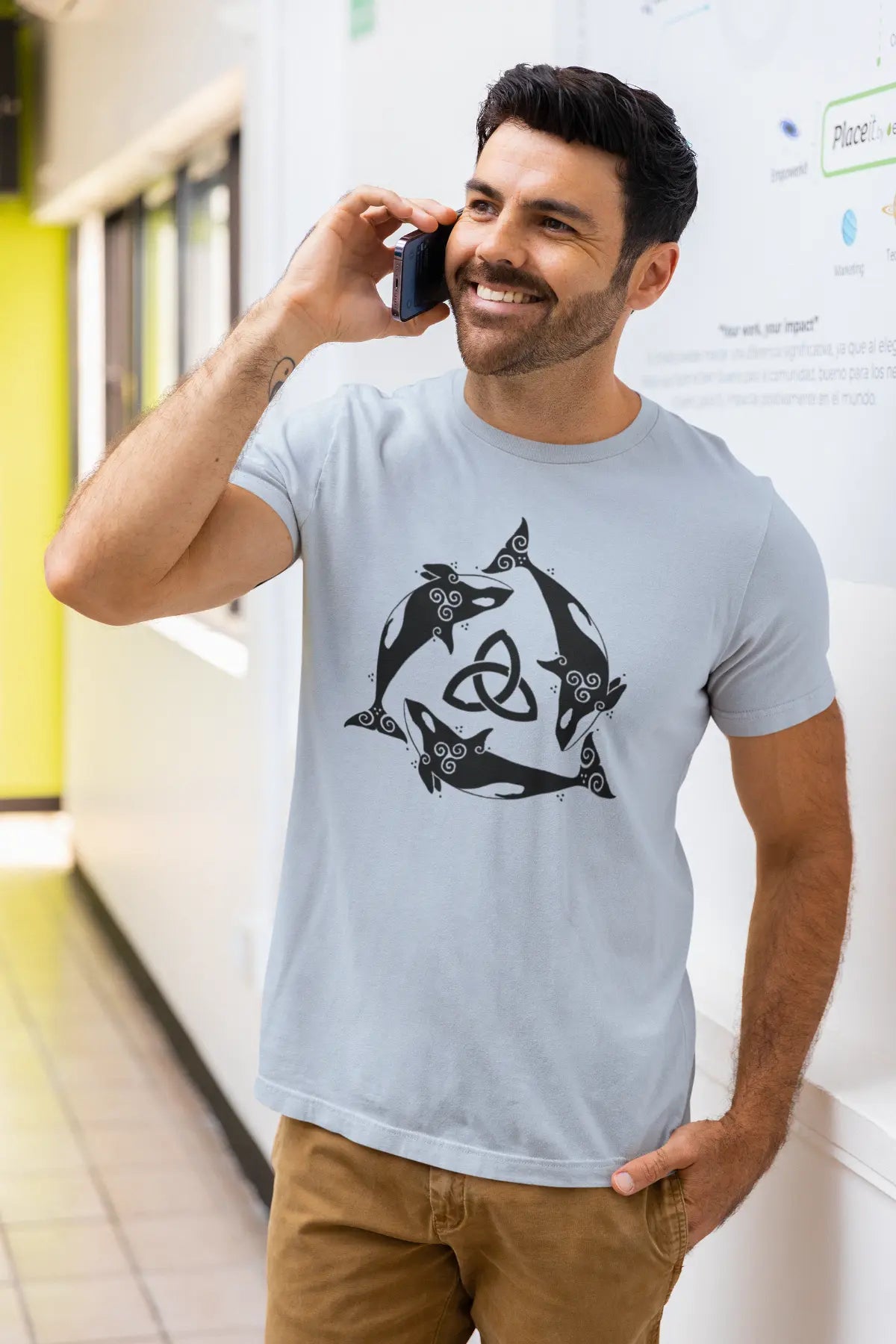 Orca Celtic Knot Unisex T-Shirt – Power, Freedom & Ocean Spirit