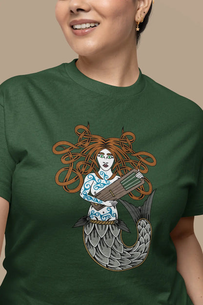 Mermaid Celtic Motifs Unisex T-Shirt – Myth, Music & Sea Spirit