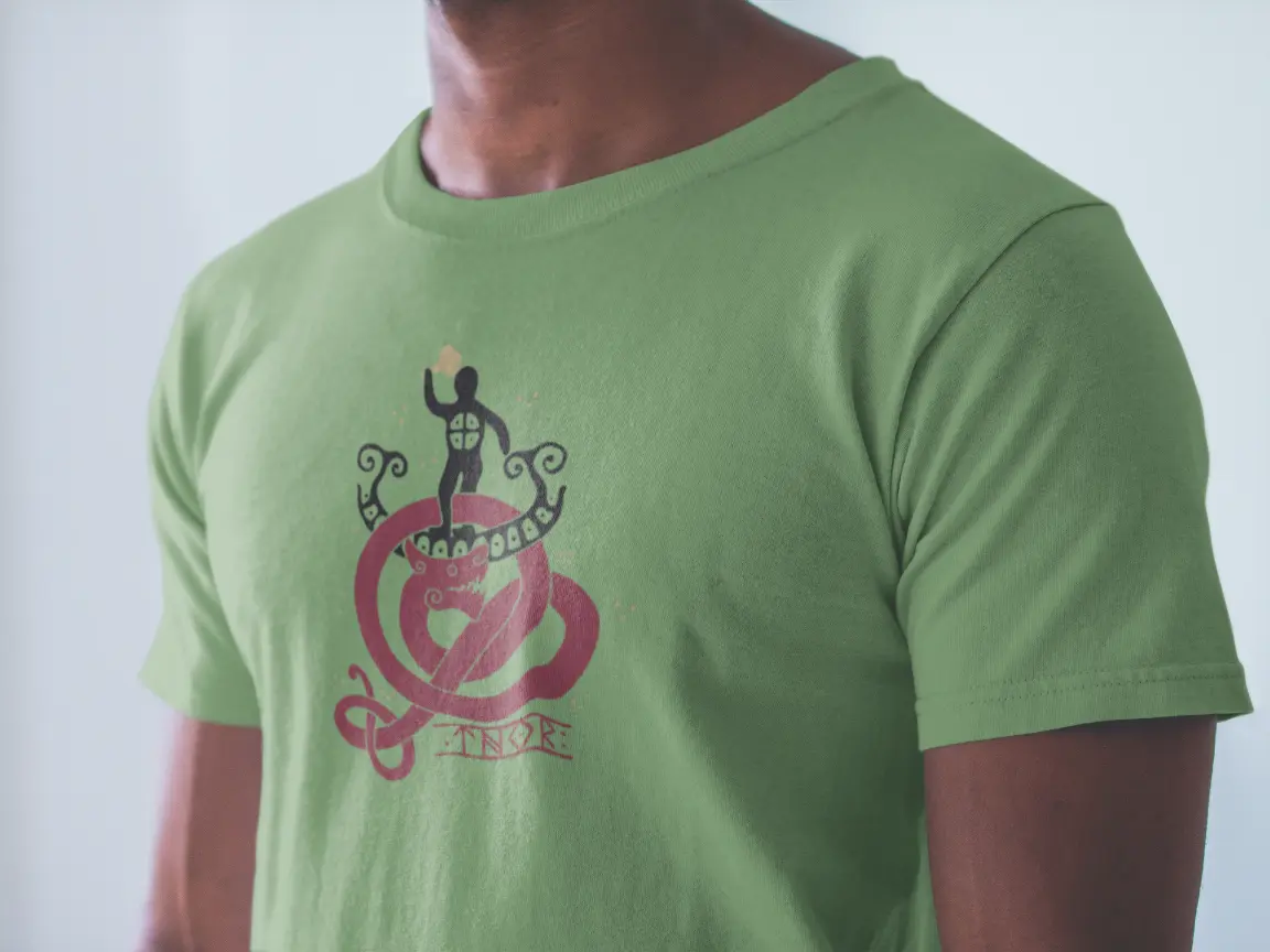 Last Stand of Thor T-Shirt – Ragnarok Norse Mythology Unisex Cotton Tee