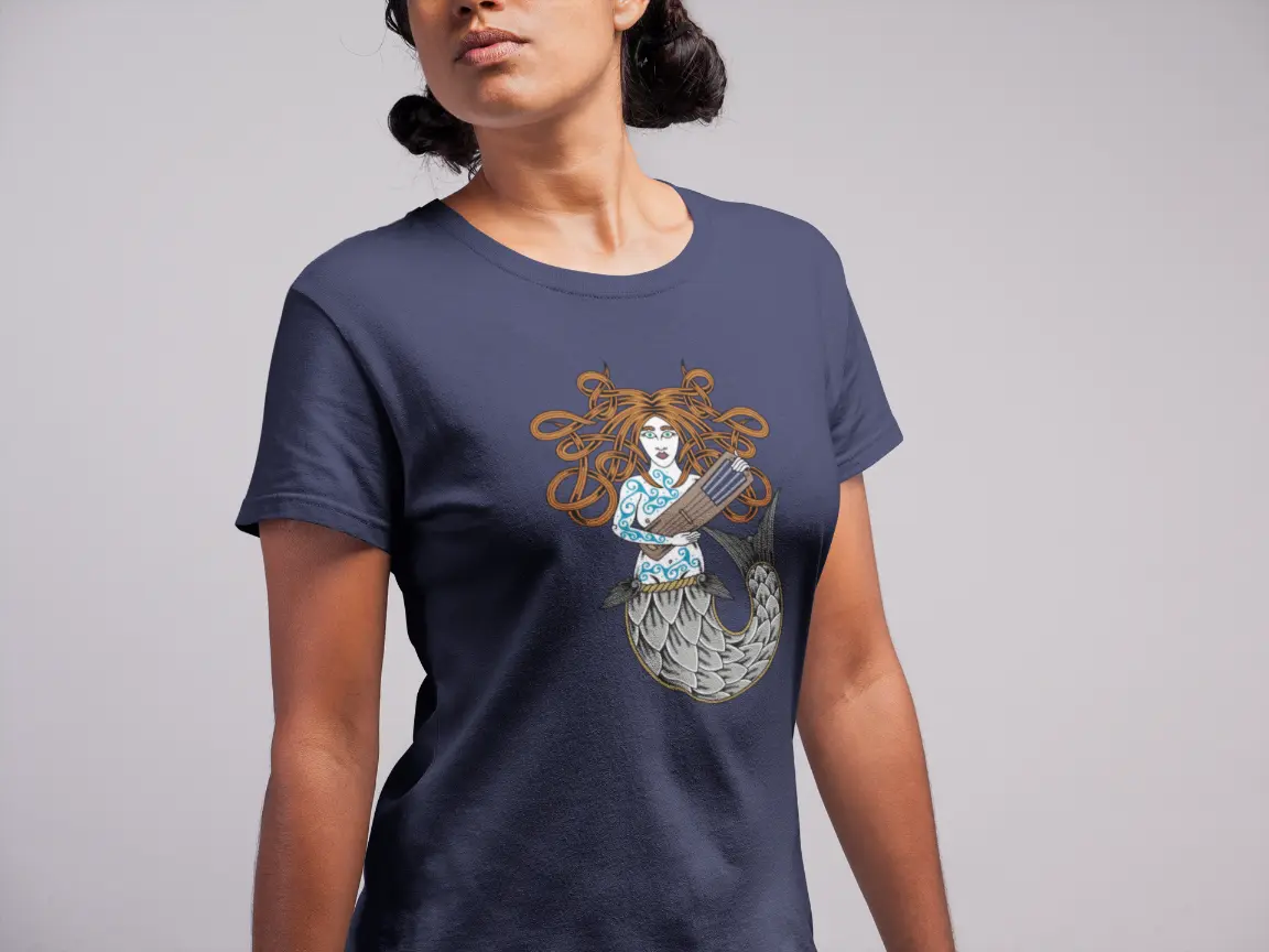 Mermaid Celtic Motifs Unisex T-Shirt – Myth, Music & Sea Spirit