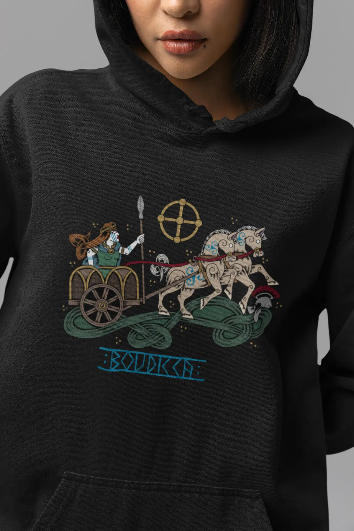 Boudicca Hoodie – The Warrior Queen Who Rose Against Empire | LostRavn Collection