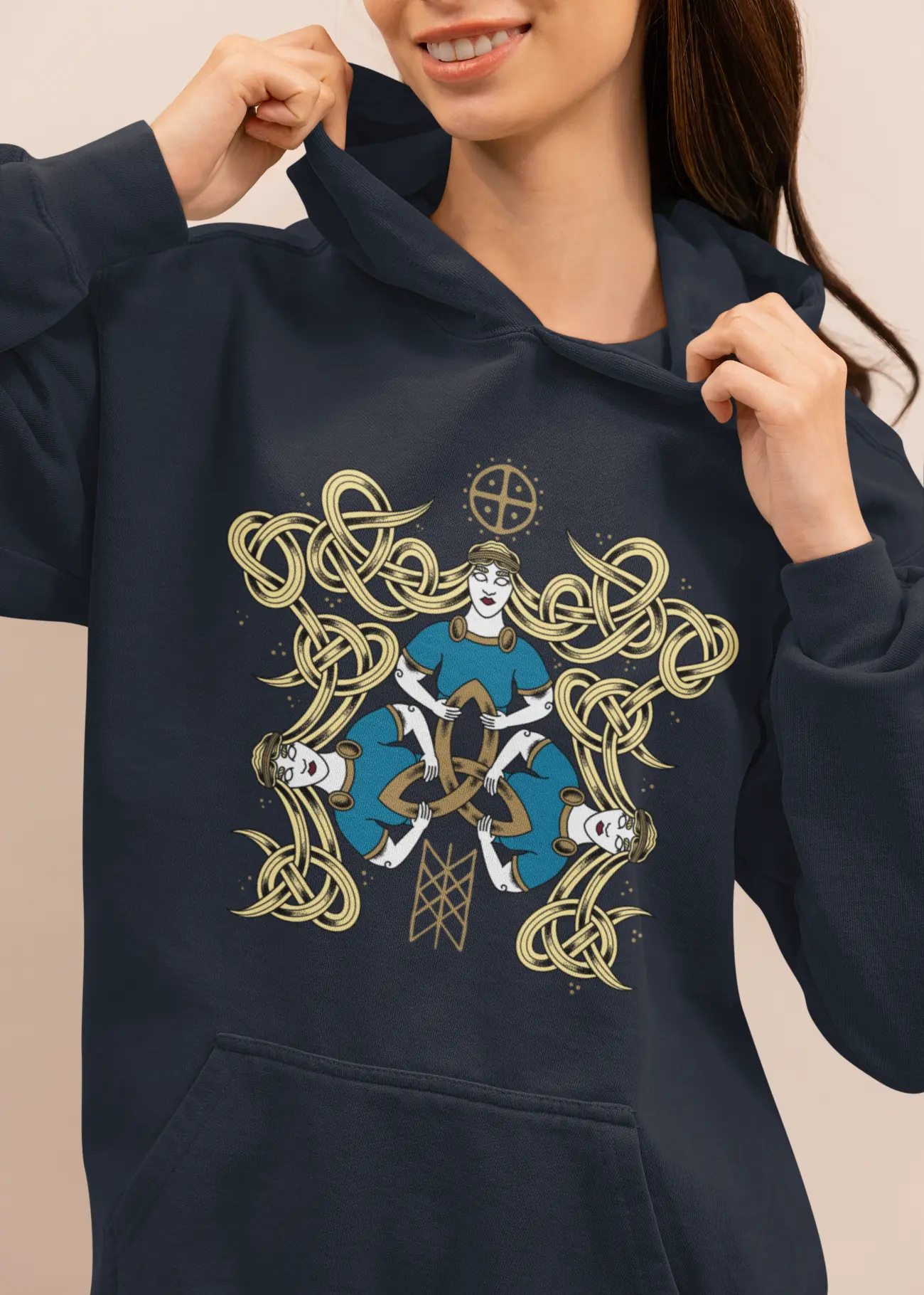 Norns Unisex Hoodie – Weavers of Fate & Time | LostRavn Collection