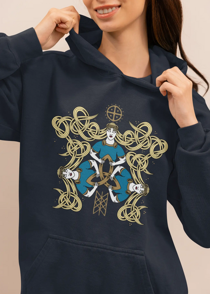 Norns Unisex Hoodie – Weavers of Fate & Time | LostRavn Collection