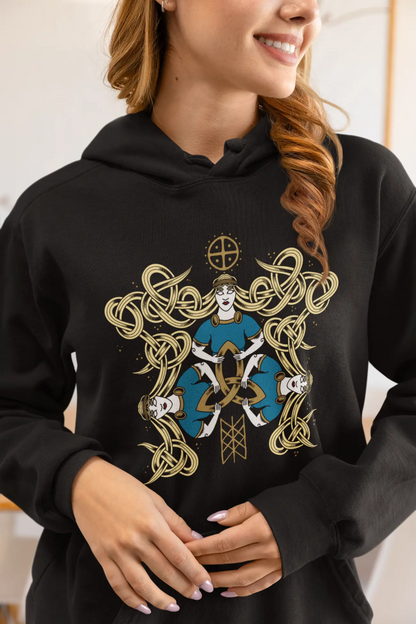 Norns Unisex Hoodie – Weavers of Fate & Time | LostRavn Collection