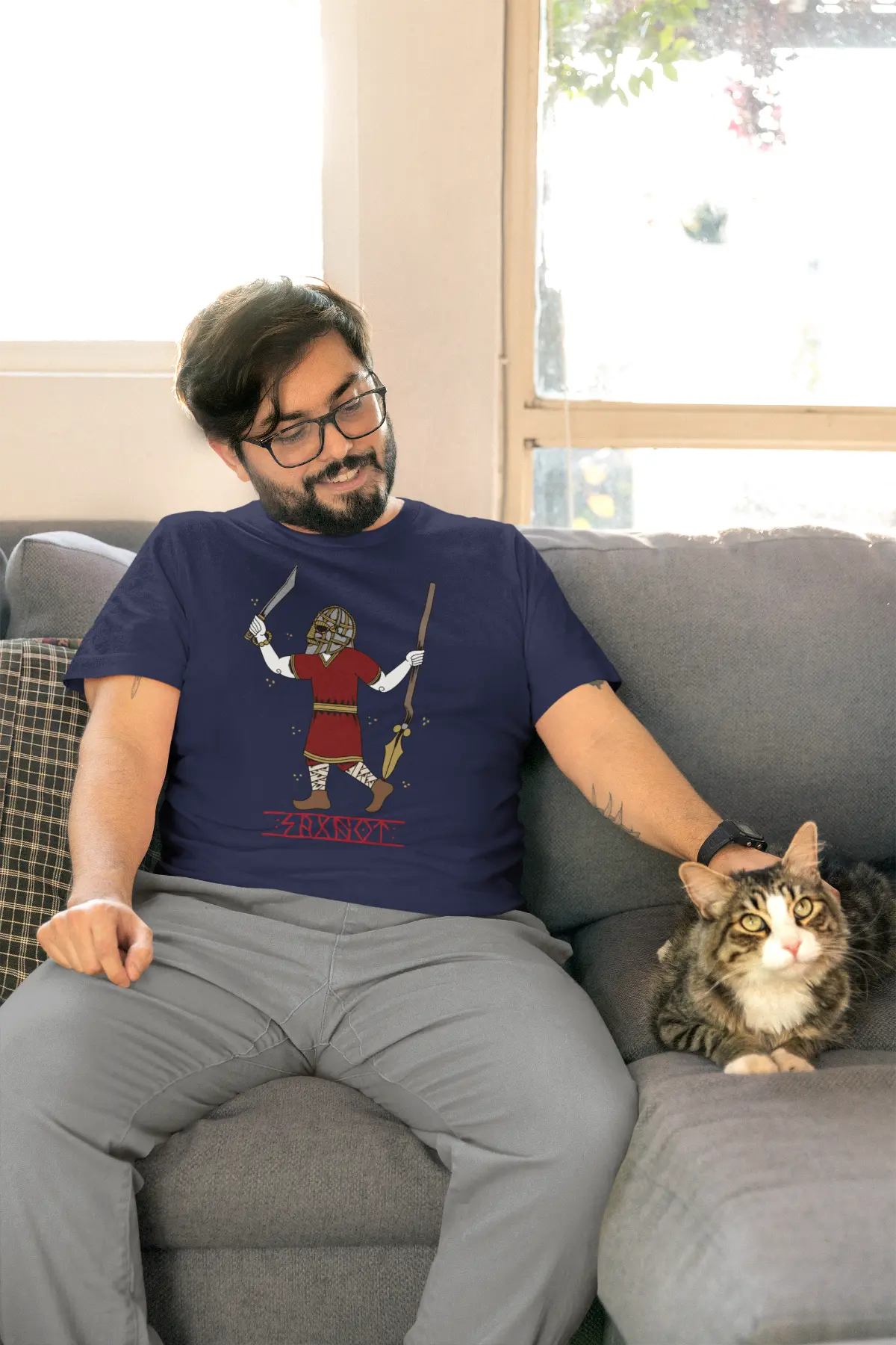 Seaxnēat T-Shirt – Anglo-Saxon God of the Saxons Unisex Cotton Tee