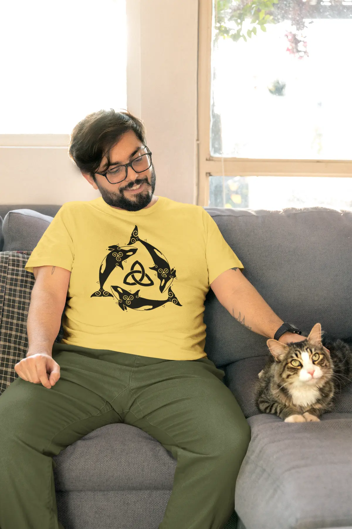 Orca Celtic Knot Unisex T-Shirt – Power, Freedom & Ocean Spirit