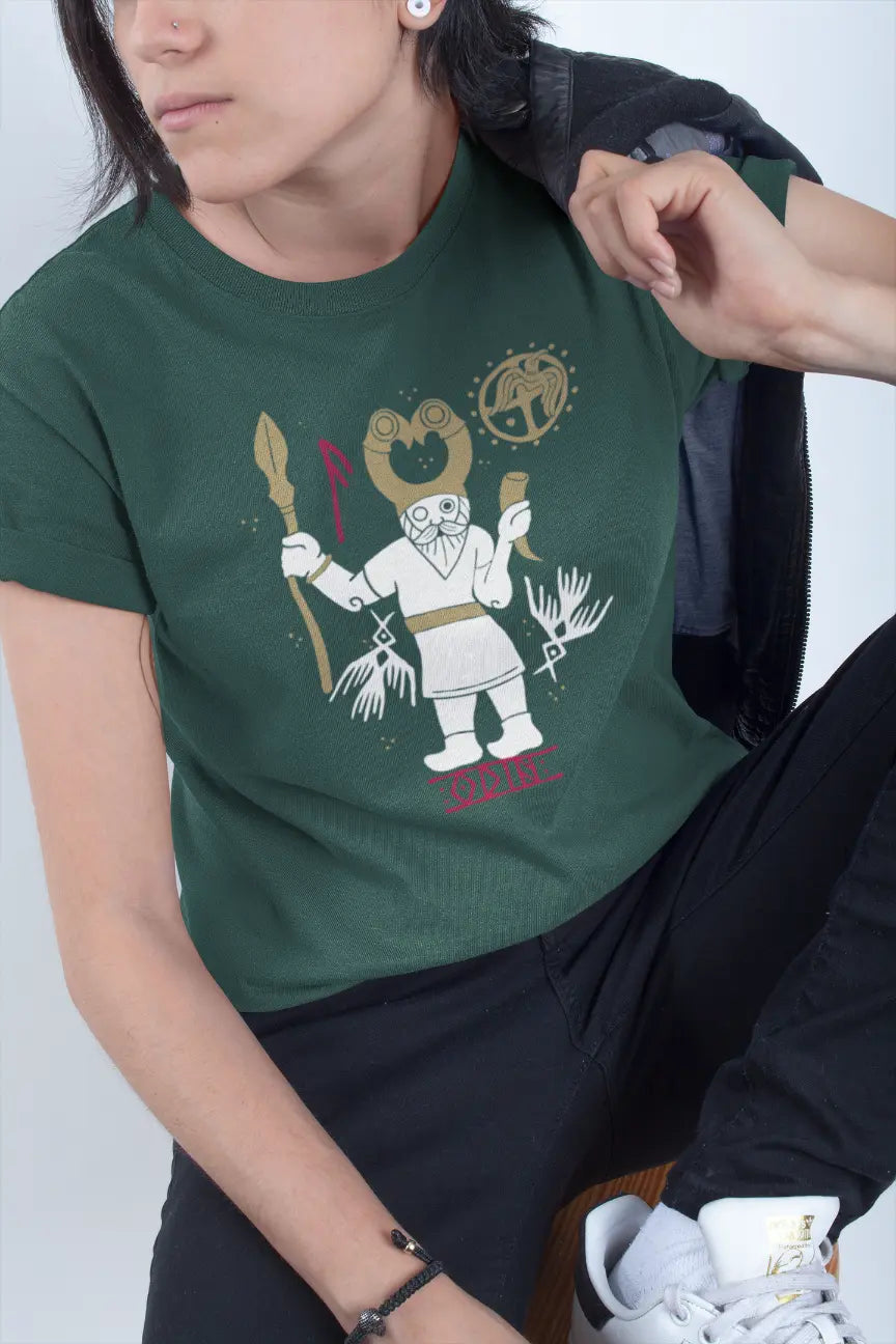 Odin T-Shirt – Norse Mythology Allfather Unisex Cotton Tee
