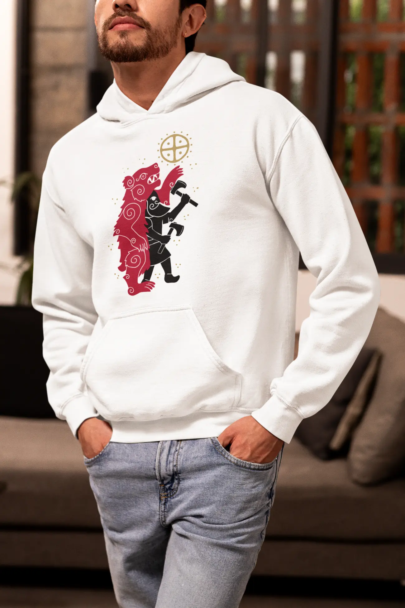 Bearskin Hoodie – Strength of the Norse Berserker Pullover | LostRavn