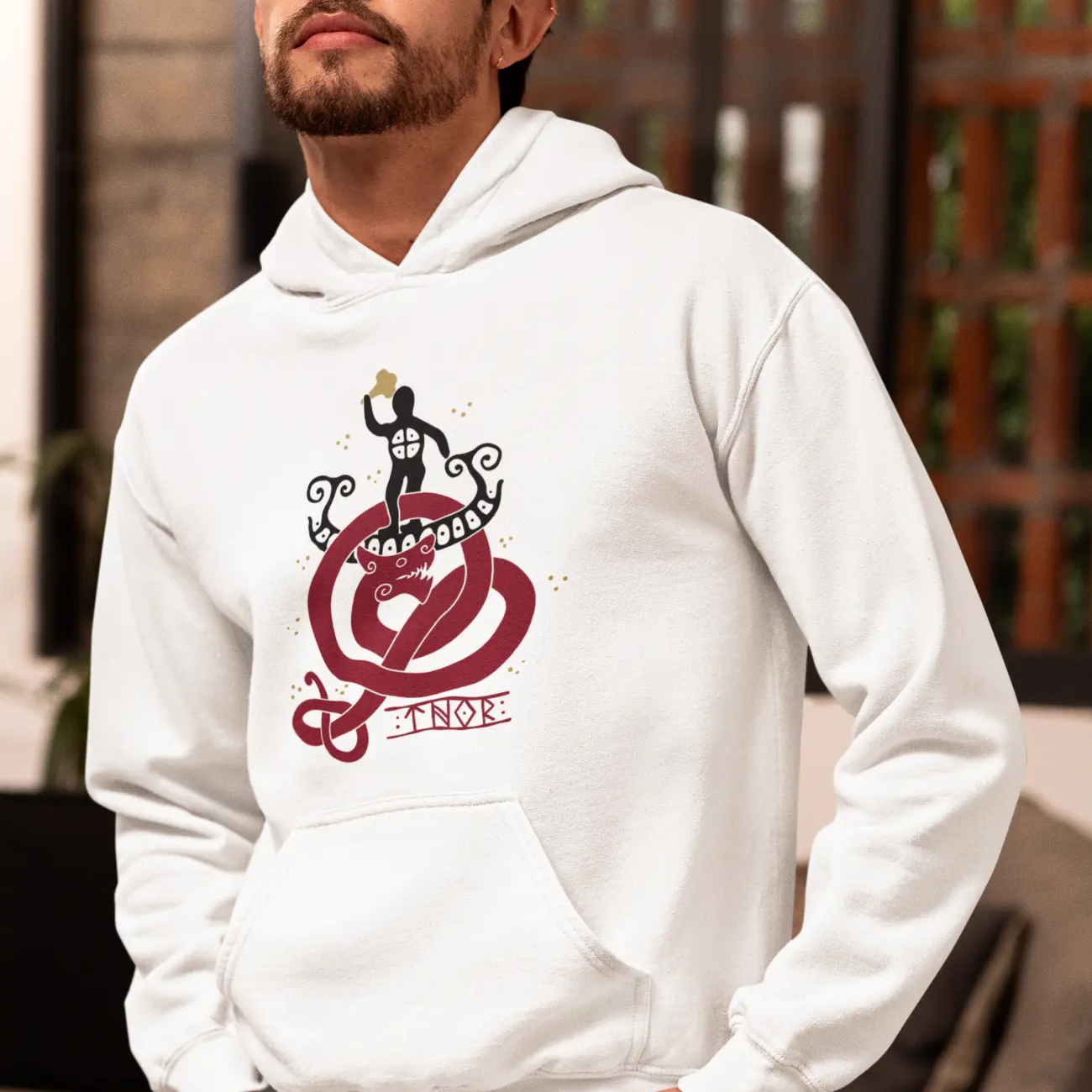 Last Stand of Thor Hoodie – Ragnarok Norse Mythology | LostRavn Collection