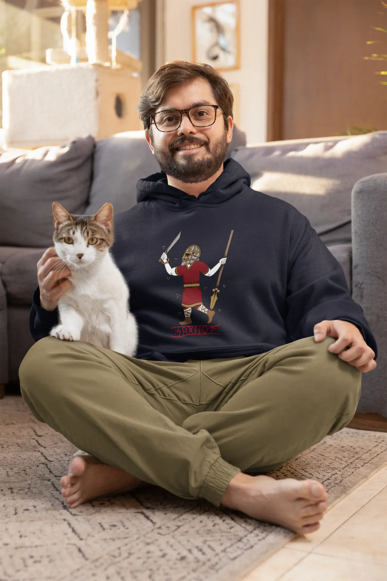 Seaxnēat Hoodie – Legacy of the Saxon Warrior God | LostRavn Collection