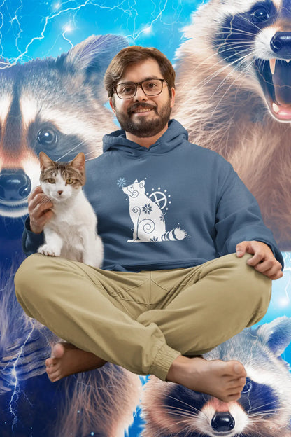 Unisex Hoodie with Nordic Raccoon Motif