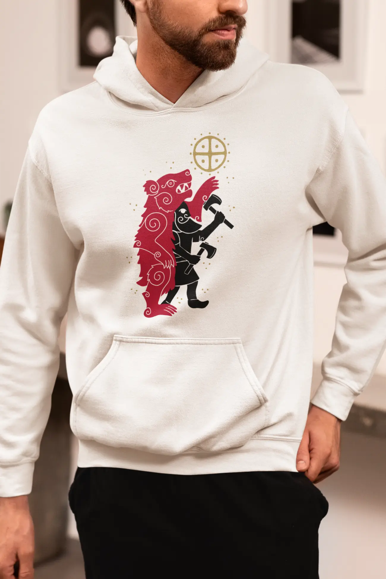 Bearskin Hoodie – Strength of the Norse Berserker Pullover | LostRavn